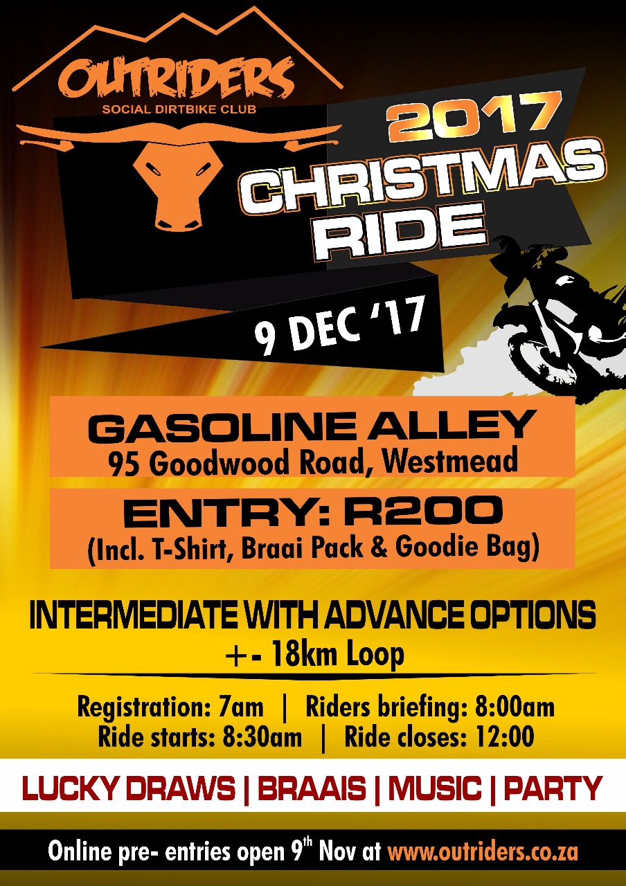 Outriders 2017 Christmas Ride poster